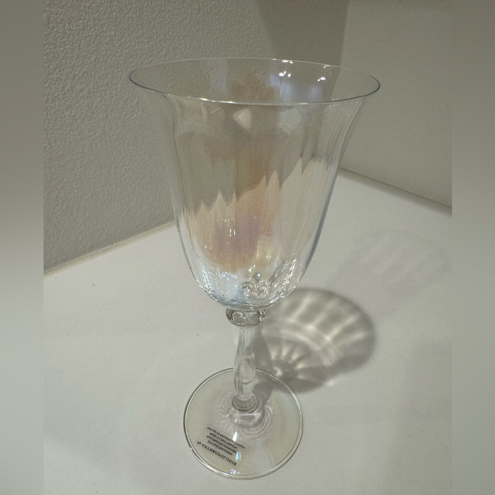 Anthropologie 24kg glaze Wine Glass New York City Nutcracker Ballet